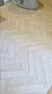 Bathroom floor tiling design